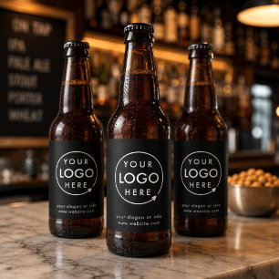 Logo Unternehmen Minimalistisch Bierflaschenetikett
