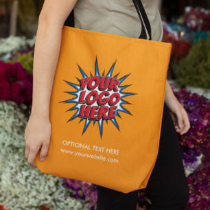 Logo Upload Business Marketing Orange Totbeutel Tasche