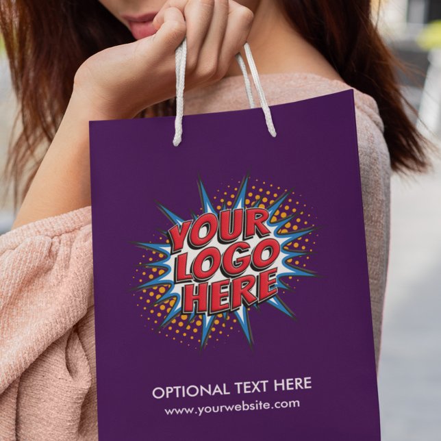 Logo-Upload für Lila Business Kleine Geschenktüte (Von Creator hochgeladen)