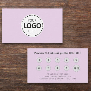 Logo-Upload Modern Simple Lavender Loyalty Visitenkarte