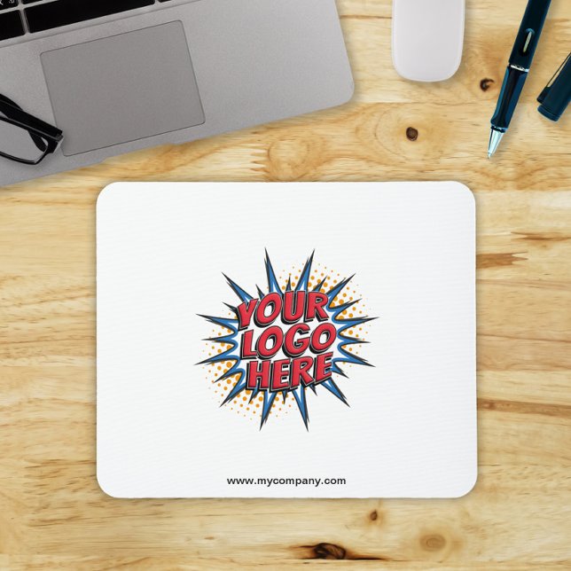 Logo-Upload Modern Simple White Mousepad (Von Creator hochgeladen)