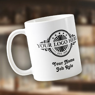 Logo-Upload, Name/Rolle des Unternehmens, Tasse de