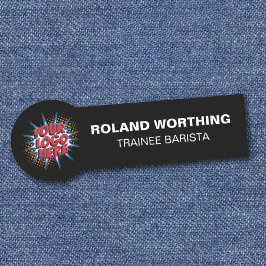 Logo-Upload - Schwarz - Modernes Personal Namensschild