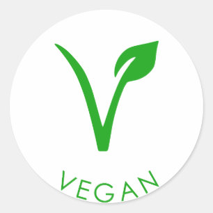 Logo Vegan Étiquette Vegan vert Symbole végéta