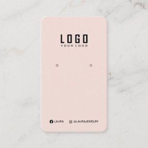 Logo-Verleihkarte Social Media Pastellrosa Visitenkarte