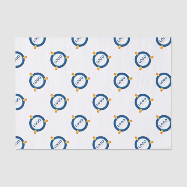 Logo-Verpackung für Unternehmen mit eigener Marke Seidenpapier (Vorderseite)