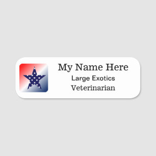 Logo Veterinary 3 Line Text Round Corner Namensschild