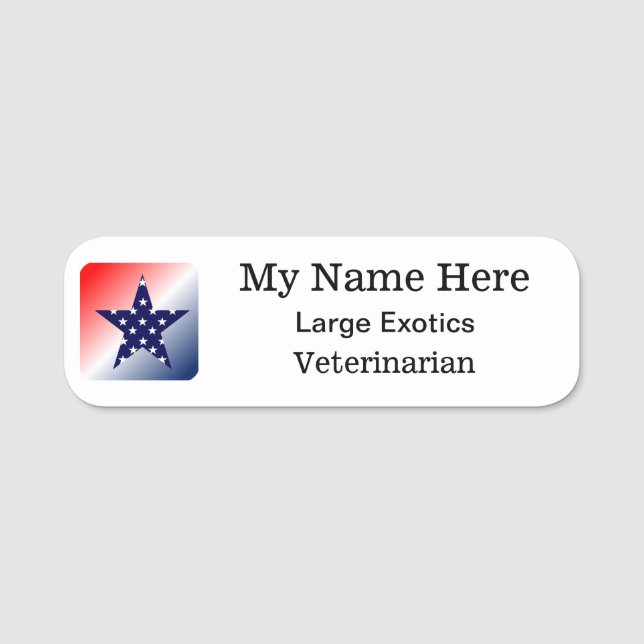 Logo Veterinary 3 Line Text Round Corner Namensschild (Vorderseite)