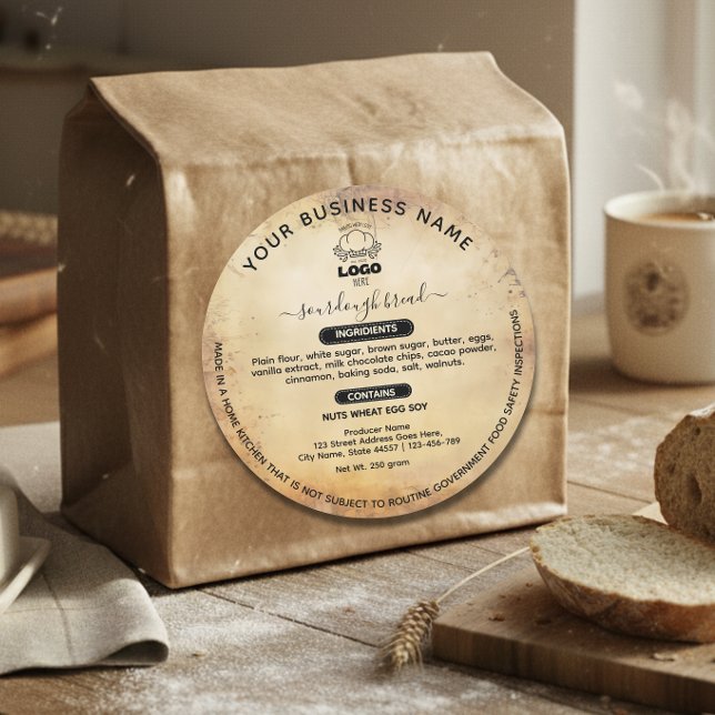 Logo vintage chalet droit alimentaire étiquettes (Créateur téléchargé)