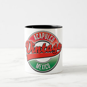 Logo vintage Oaxaca mexico. Tasse à café à deux to