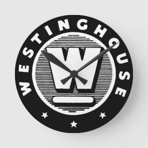 Logo vintage Westinouse Horloge ronde du mur