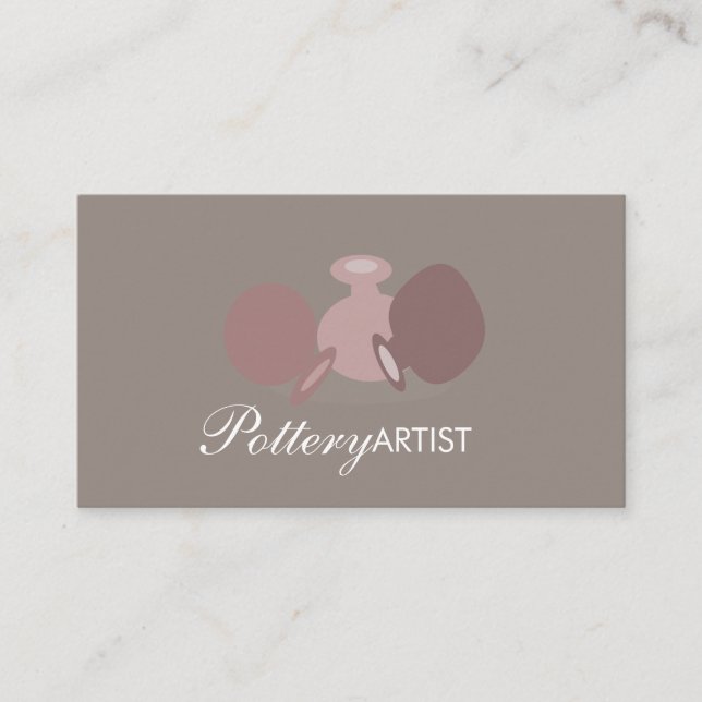 Logo-Visitenkarte für Potterie-Künstler-Vase-Schif Visitenkarte (Vorderseite)
