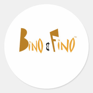 Logo von Bino und Fino Runder Aufkleber