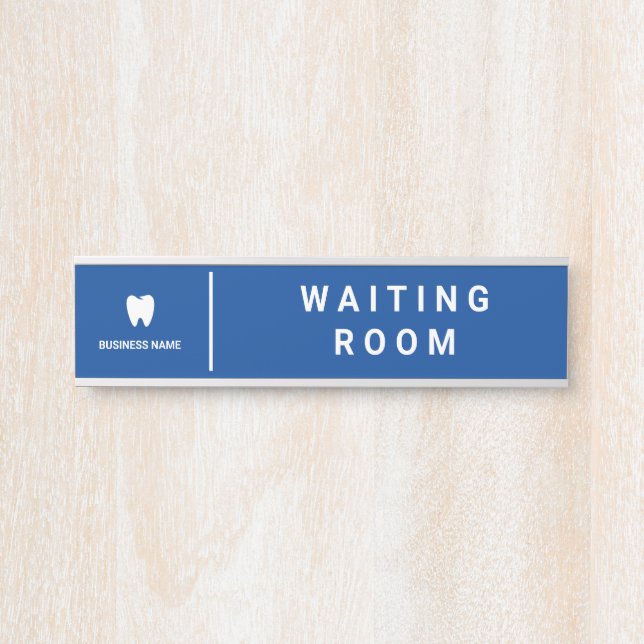 Logo von Business Dentist | Modernes Gewartet Zimm Türschild (Vorderseite )