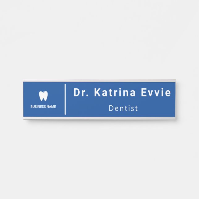 Logo von Business Dentist | Modernes Mitarbeiterte Türschild (Vorderseite )
