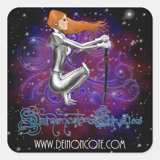 Logo von Deinoncote Studios Quadratischer Aufkleber (Vorderseite)