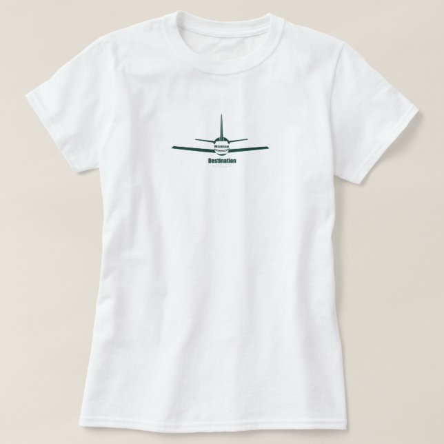 Logo von Destination East Lansing Michigan MI Flug T-Shirt (Design vorne)