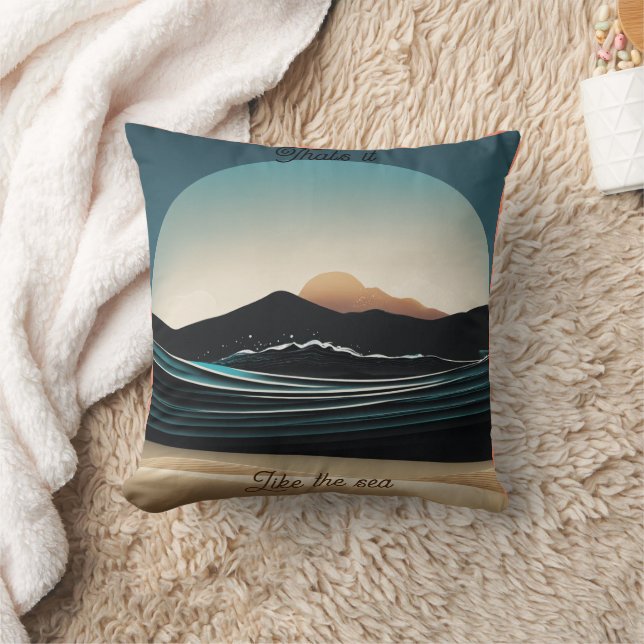 Logo von Fierce Minimalistisch Monta Beach Ocean W Kissen (Decke)
