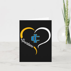 Logo von Imlay City Spartans Halbherz Slogan Hs Karte