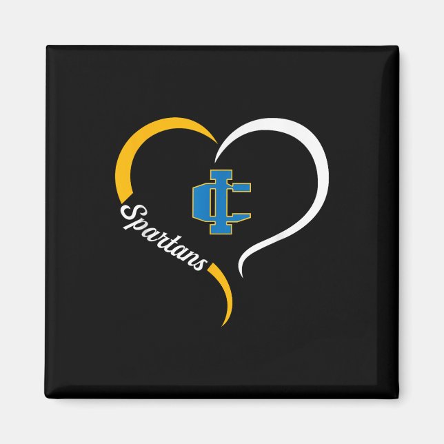 Logo von Imlay City Spartans Halbherz Slogan Hs Magnet (Vorne)