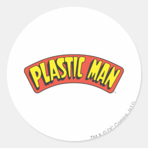 Logo von Plastic Man Runder Aufkleber