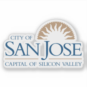 Logo von San Jose (San José), Kalifornien, USA Aufkleber