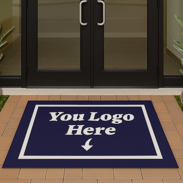 Logo von Solid Navy Blue Business Company Fußmatte (Von Creator hochgeladen)