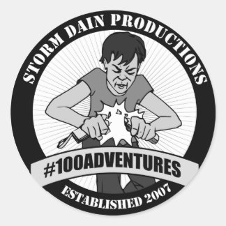 Logo von Storm Dain Productions Runder Aufkleber