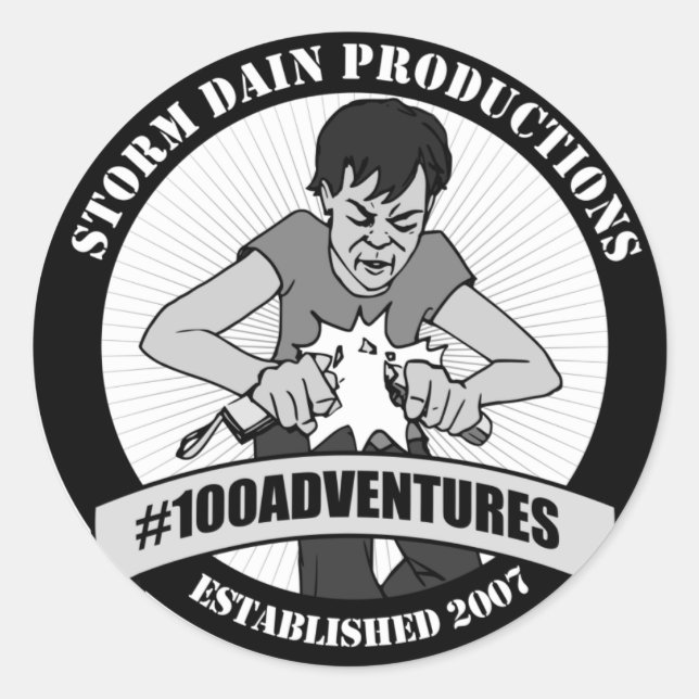 Logo von Storm Dain Productions Runder Aufkleber (Vorderseite)