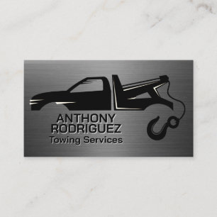 Logo von Tow Trucking   Metallic Brushed Visitenkarte