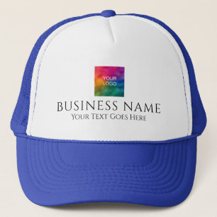Logo von White and Royal Blue Upload Business Comp Truckerkappe