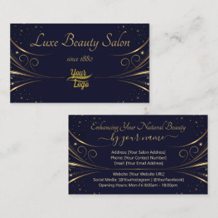 Logo-Vorlage Ausgereifter Gold Luxury Blüh Visitenkarte