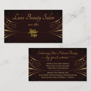 Logo-Vorlage Ausgereifter Goldener Luxus-Blüh Visitenkarte
