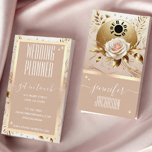 Logo-Vorlage Glam Blumendraht Rose Blume Gold Visitenkarte