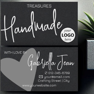 Logo-Vorlage Handmade Crafts Einfach Sauber Kraft Visitenkarte