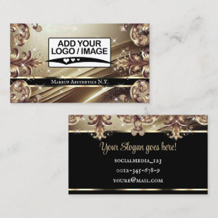 Logo-Vorlage Luxus Chic Deluxe Golden Ombre Visitenkarte