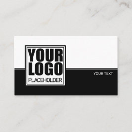 Logo-Vorlage Minimalistische Schlichte Schwarz-wei Visitenkarte