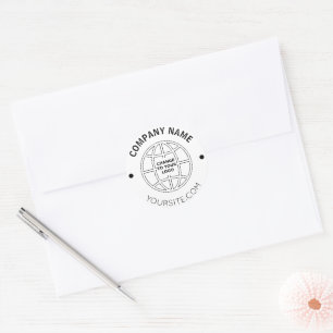 LOGO-WEBADRESSE personalisierter UNTERNEHMEN Runder Aufkleber