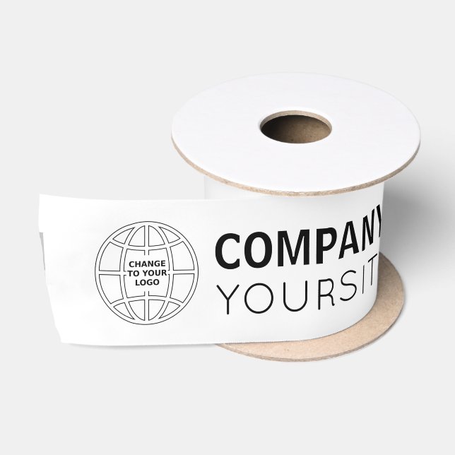 LOGO-WEBADRESSE personalisierter UNTERNEHMEN Satinband (Spule)