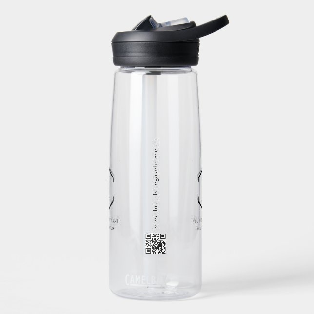 Logo Website QR Code Business Branding Promotion Trinkflasche (Links)