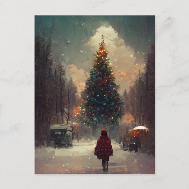 Logo Weihnachtsbaum-Postkarte Postkarte (Vorderseite)