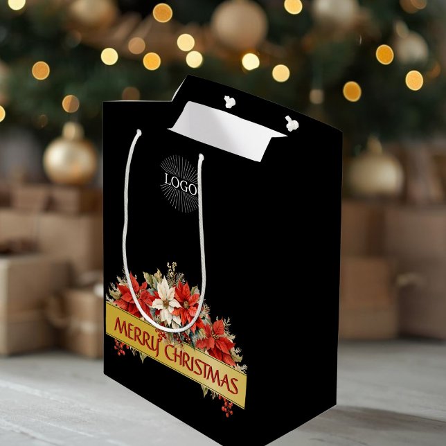 Logo Weihnachtsgeschenk Mittlere Geschenktüte (Corporate Logo Christmas Gift Bag)