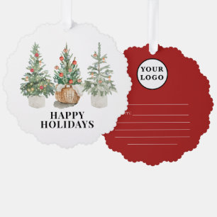 Logo-Weihnachtsgeschenk-Tag Ornament Karte