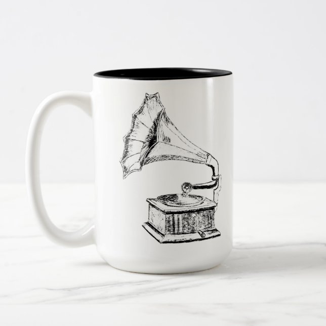 Logo (weiß) zweifarbige tasse (Links)