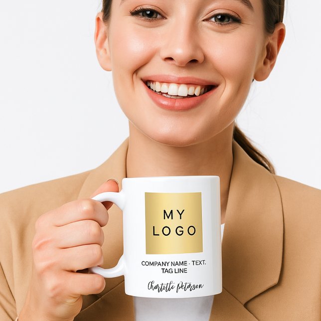 Logo-weiße Schrift Kaffeetasse (Von Creator hochgeladen)