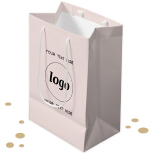 Logo-Werbeaktion für das Branding von Unternehmen Mittlere Geschenktüte