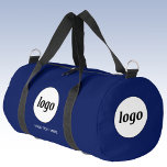 Logo-Werbeaktion für Unternehmen in Navy Blue Duffle Bag<br><div class="desc">Fügen Sie Ihr eigenes Logo und Ihren eigenen Text zu diesem Design hinzu. Ihr Firmenname,  Slogan,  Website oder Telefonnummer. Minimalistisch und beruflich. Ideal für ein Werbeprodukt für Ihre Mitarbeiter,  Mitarbeiter,  Kunden und Kunden. Ideal für Messe-,  Reise-,  Firmen- oder Sportveranstaltungen und Geschenke. Weitere Versionen finden Sie in der Auflistung.</div>