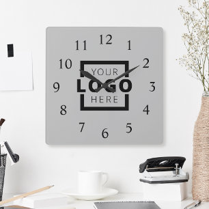 Logo-Werbemarke für kundenspezifische Unternehmen Quadratische Wanduhr