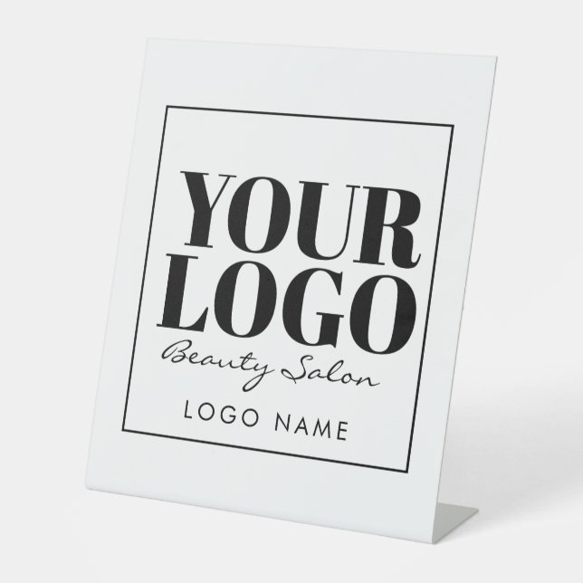 Logo-Werbeplakette Sockelschild (Vorderseite)