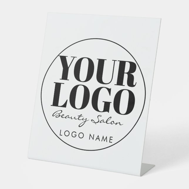 Logo-Werbeplakette Sockelschild (Vorderseite)